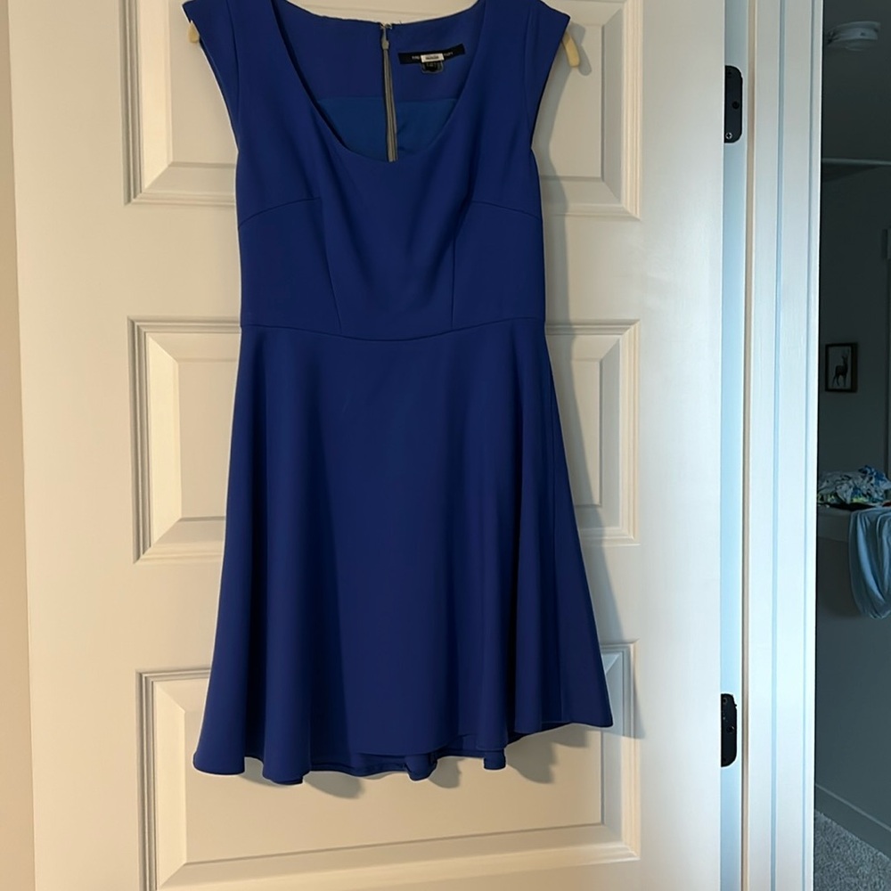 French Collection Blue Cap Sleeve Dress Size 2